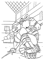 A coloring page of teenage mutant ninja turtles